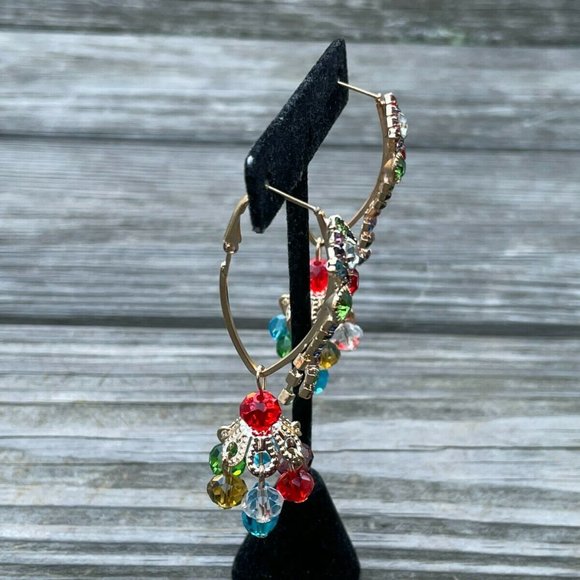 Christmas Earrings Multi Color beads Crystals Fashion Women Ear Jewelry - Picture 4 of 9